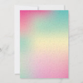 Ice Cream Glitter Sprinkles Verjaardag uitnodiging (Achterkant)