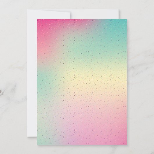 Ice Cream Glitter Sprinkles Verjaardag uitnodiging (Achterkant)