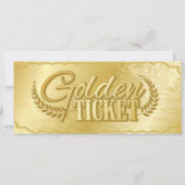 Ice Cream Golden Ticket Birthday Uitnodiging (Achterkant)