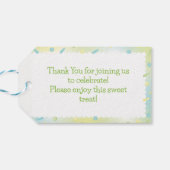 Ice Cream Graduation Party Blue Green Cadeaulabel (Achterkant Horizontaal)