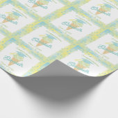Ice Cream Graduation Party Blue Green Cadeaupapier (Hoek)