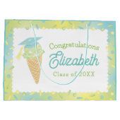 Ice Cream Graduation Party Blue Green Groot Cadeauzakje (Achterkant)