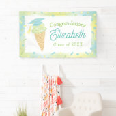 Ice Cream Graduation Party Blue Green Spandoek (Insitu)