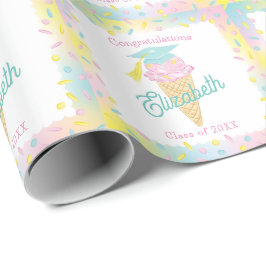 Ice Cream Graduation Party Cadeaupapier