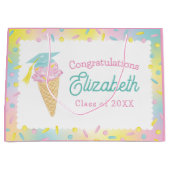 Ice Cream Graduation Party Groot Cadeauzakje (Voorkant)