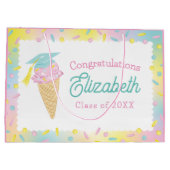 Ice Cream Graduation Party Groot Cadeauzakje (Achterkant)