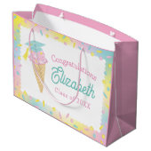 Ice Cream Graduation Party Groot Cadeauzakje (Achterkant Gekanteld)