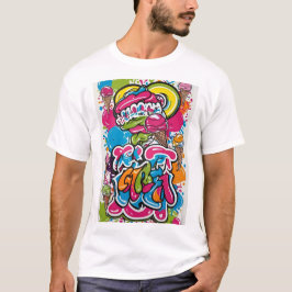 Ice Cream Graphic Design – pop kleur kunst T-shirt