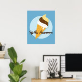 Ice Cream Hallo aangepast poster kleur (Thuiskantoor)