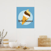 Ice Cream Hallo aangepast poster kleur (Keuken)