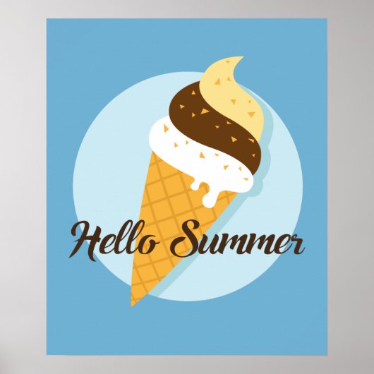 Ice Cream Hallo aangepast poster kleur (Voorkant)