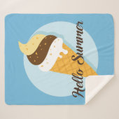 Ice Cream Hallo aangepaste kleurendekens Sherpa Deken (Voorkant (horizontaal))