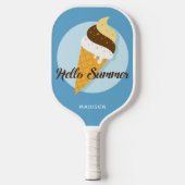 Ice Cream Hallo aangepaste naam en kleur Pickleball Paddle (Voorkant)