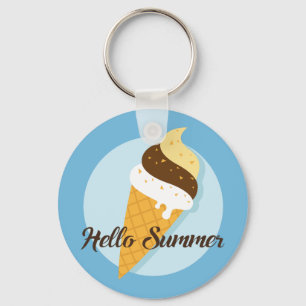 Ice Cream Hallo aangepaste sleutelketens Sleutelhanger