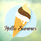 Ice Cream Hallo Raamsticker (Vel 3)