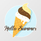 Ice Cream Hallo Raamsticker (Vel)