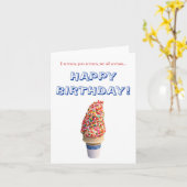 Ice Cream Happy Birthday Kaart (Gele Bloem)