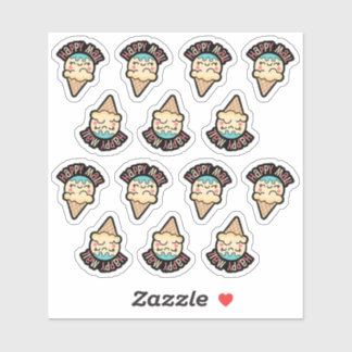 Ice Cream Happy Mail Custom-Cut Vinyl Sticker