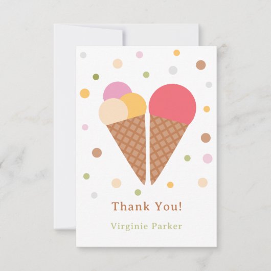 Ice Cream - Hartelijk dank Bedankkaart (Voorkant)