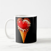 Ice Cream Heart Funny Drip Valentines Day Boys Gir Koffiemok (Links)