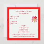 Ice Cream heeft de partij van de Valentijnse hartk Kaart (Achterkant)