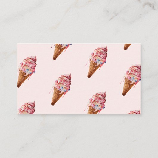 Ice Cream Hier is de Scoop Baby shower Book Game Informatiekaartje (Achterkant)