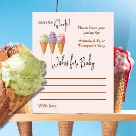 Ice Cream Hier is het Scoop Baby shower Wishes spe