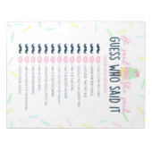 Ice Cream Hij zei dat ze douche spel pack zei Notitieblok (Voorkant)