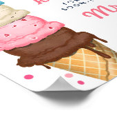 Ice Cream Hoeveel Kussen Vrijgezellenfeest Game Poster (Hoek)