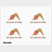 Ice-cream houdt van Yoga Stickers (Vel)