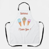 Ice Cream I love you Cute Summer Schort (Voorkant)
