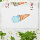 Ice Cream I love you Cute Summer Theedoek (Gevouwen)