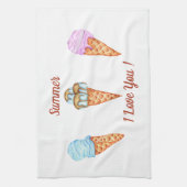 Ice Cream I love you Cute Summer Theedoek (Verticaal)