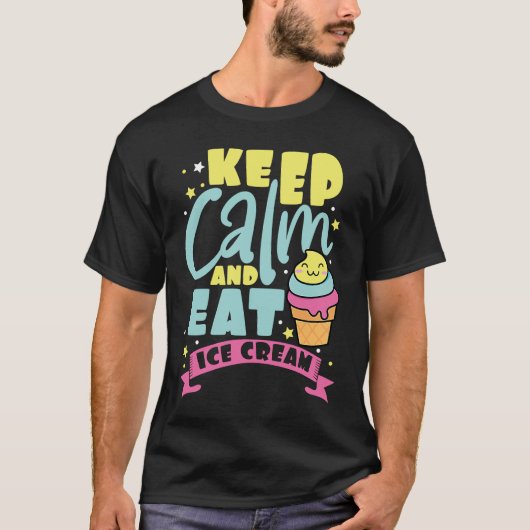 Ice Cream   Ice I Love Ice Cream  1 T-shirt (Voorkant)