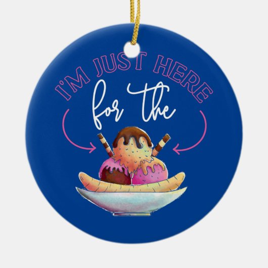 Ice Cream ik ben hier voor de Keramisch Ornament (Voorkant)