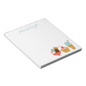 Ice Cream Illustration | Jouw namen toevoegen Notitieblok (Schuin)