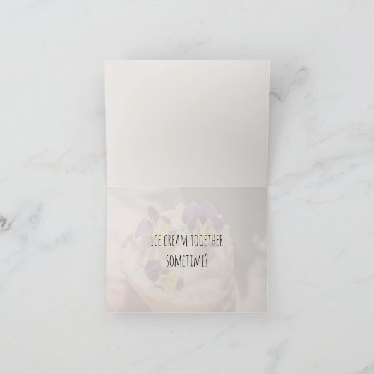 Ice cream invitation card kaart (Binnen)