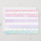 Ice Cream Invitation Ice Cream Birthday Party Kaart (Achterkant)