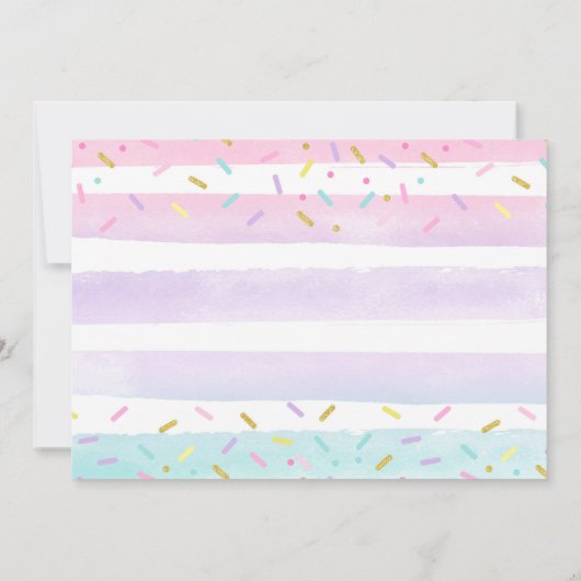 Ice Cream Invitation Ice Cream Birthday Party Kaart (Achterkant)