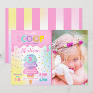 Ice Cream Invitation Ice Cream Birthday Party Kaart
