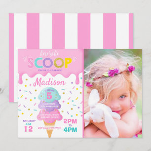 Ice Cream Invitation Ice Cream Birthday Party Kaart