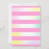 Ice Cream Invitation Unicorn Ice Cream Party Kaart (Achterkant)