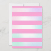 Ice Cream Invitation Unicorn Ice Cream Party Kaart (Achterkant)