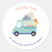 Ice Cream je schreeuwt verjaardag Ronde Sticker (Voorkant)