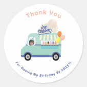 Ice Cream je schreeuwt verjaardag Ronde Sticker (Voorkant)