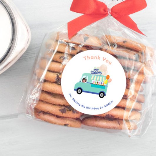 Ice Cream je schreeuwt verjaardag Ronde Sticker