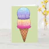 Ice Cream Kaart (Gele Bloem)