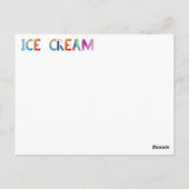 Ice Cream-kaart Briefkaart (Achterkant)