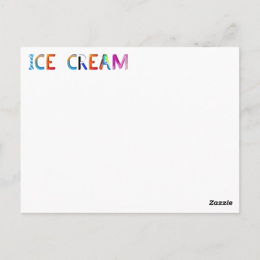 Ice Cream-kaart Briefkaart (Achterkant)