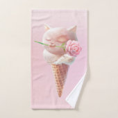 Ice Cream Kat – Rosy & Dreamy Bad Handdoek (Handdoek)